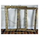 2 VINTAGE GOLD FRAME LARGE PICTURE FRAMES