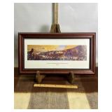 ROBERT ORDUNO FRAMED LEWIS & CLARK PRINT, 22' X 12