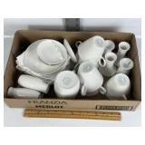 FRANCISCAN WHITE TONE WARE DINNER WARE DISHES