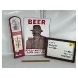 NOVILTY SIGNS & CREAM OF WHEAT THERMOMETER