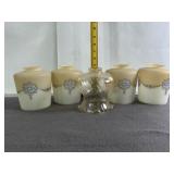 VINTAGE FROSTED GLASS LAMP SHADES