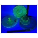 GREEN DEPRESSION GLASS ITEMS