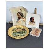 C.M. RUSSELL PRINTS, O.C. SELTZER POST CARDS, TRAY