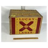 VNTG. LUCK LAGER CARDBOARD BEER BOX
