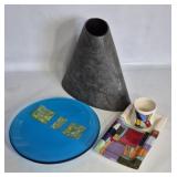 SIGNED STUDIO MODERNIST POTTERY MOSAIC & GLASS