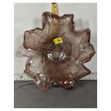 MURANO HAND BLOWN ART GLASS BOWL, 18' W