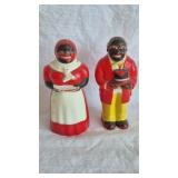 BLACK AMERICANA F & F MOLDS PLASTIC SHAKERS