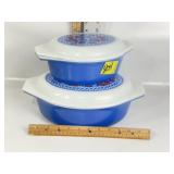CLEAN! PYREX "NEW HOLLAND" CASSEROLE DISHES & LIDS