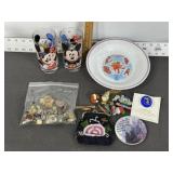 DISNEY GLASSES, SEWING BUTTONS, ODD-N-ENDS