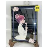 SCREEN PRINT WALL HANGING MIRROR, 11' X 15'