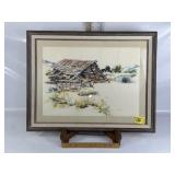 "COLLAPSED CABIN" JESSICA ZEMSKY WATERCOLOR
