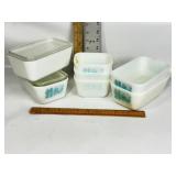 COLLECTION PYREX "AMISH BUTTERPRINT" REFRIG. DISHS