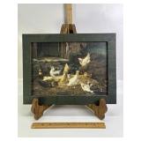 VINTAGE FRAMED CHICKEN'S & DUSCK'S PICTURE