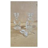 SWAROVSKI CANDLE HOLDERS, WATERFORD BUTTERFLY
