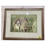 JEAN HALVERSON GREEN TINTED OLD HOUSE ART