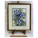 COLORADO BLUE COLUMBINE FRAMED FLOWER ART
