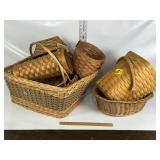VINTAGE HANDWOVEN PETERBORO & LONGABERGER BASKET