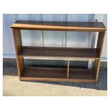 WOOD OPEN BACK BOOKCASE, 28" X 38" X 9"