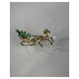 TANGER II CHRIISTMAS TREE & HORSE BROOCH
