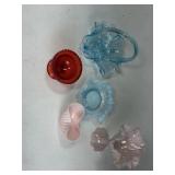 MCM MID-CENTURY GLASSWARE, HOBNAIL, RUFFLED