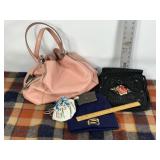BEADED PURSE, COACH BAG, HAT