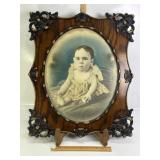 ANTIQUE FRAMED BABY PICTURE OF BERNIE S.