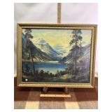 'LAKE LOUISE' WILLIAM M. THOMPSON GOLD FRAMED ART