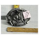 MACK'S SHERIDAN, WY RODEO 1981 BELT LE BELT BUCKLE