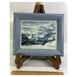 ORIGINAL OIL ON CANVAS MOUNTAIN SCENE, SIGNED