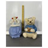2 COOKIE JARS, HOLLAND GIRL, BEAR