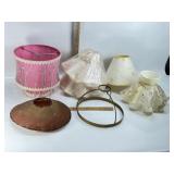 SEVERAL VINTAGE LAMP SHADES