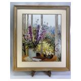 GUNN FRAMED FLOWER PRINT, NO GLASS FRAME