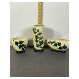 MCM ROYAL COPLEY IVY LEAF PLANTER SET