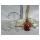 COLLECTION OF PYREX & LIDS