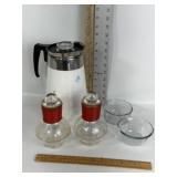 CORNING WARE COFFEE POT, McKEE GLASBAKE "HOTTLE"