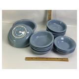 BLUE VINTAGE FIESTA WARE DISHES