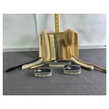 VINTAGE VANITY SET ITEMS, BRUSH'S, COMB'S, TRAY
