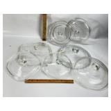 PYREX CLEAR GLASS REPLACMENT LIDS, OVAL DISHES