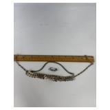 MID-CENTURY MODERN RHINSTONE BIB NECKLACE