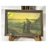 VINTAGE FRAMED PRINT LANDSCAPE SCENE