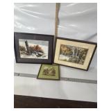 FRAMED WATERCOLOR ART, SIGNED LESH