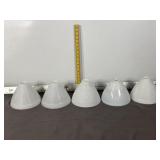 VINTAGE WHITE MILK GLASS LAMP SHADES
