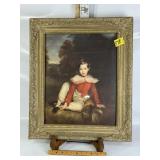 "LORD SEAHAM AS A BOY" GOLD FRAMED ART