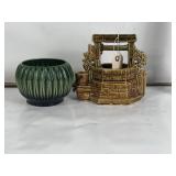 MID-CENTURY McCOY POTTERY WISHING WELL PLANTER