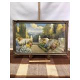 R. ATKINSON FOX VINTAGE FRAMED PRINT, OLD FRAME