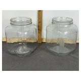 2 VINTAGE 1 GAL CRACKER/ COFFEE JARS
