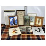 SEVERAL PIECES OF SMALL FRAMED ART