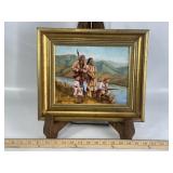 'TO THE WEST-1805' RON UKRAINETZ OIL FRAMED ART