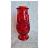 VIKING RUBY RED "GLIMMER" OWL FAIRY LAMP