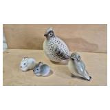 HOWARD PIERCE CERMIC BIRD FIGURES